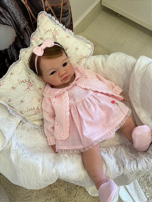 Bebê Reborn Silicone Sólido menina