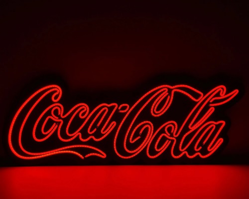Luminária Painel Neon Coca Cola 30 x 80