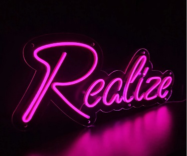 Letreiro Luminoso Painel Neon Realize