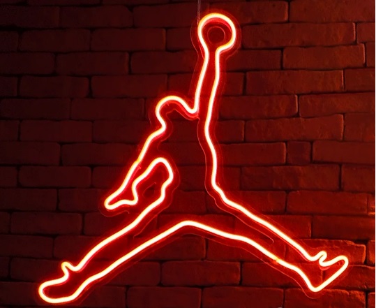 Letreiro Luminoso Painel Neon Air Jordan Basquete 57x57