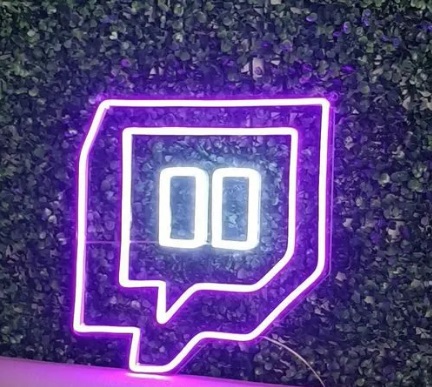 Letreiro Luminoso Painel twitch 30 x 30 Rei do neon