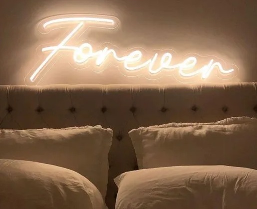 Letreiro Luminoso Painel Neon Forever 25x70 Rei do neon