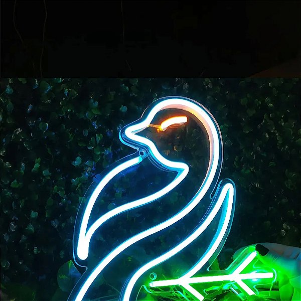Letreiro Luminoso Painel Neon Passarinho Bird 30x30  Rei do neon