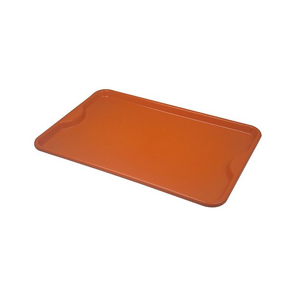 Bandeja Plástica Laranja Self-Service 48x33cm S400 Kit 50 pçs