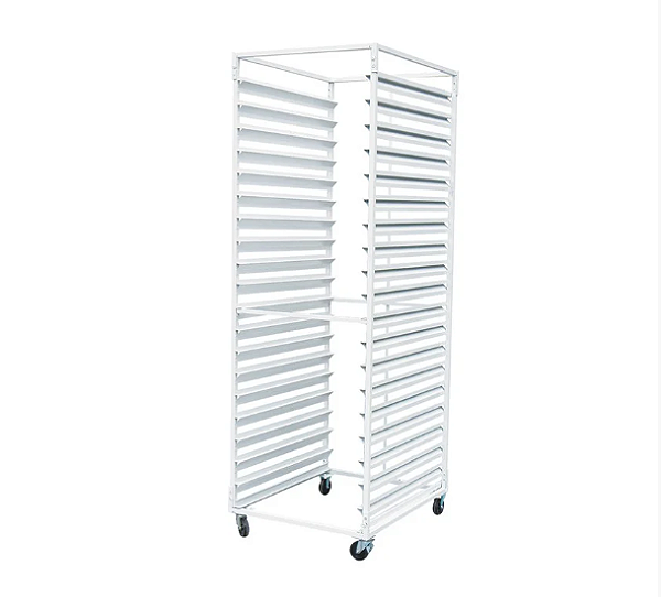 Armário para Pães Esqueleto para 20 Assadeiras 58cm x 70cm em Aço com Pintura Epóxi Branca - Vazio