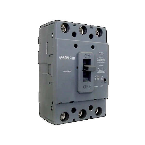Disjuntor Caixa Moldada Tripolar  Nema 175a Cemig Soprano