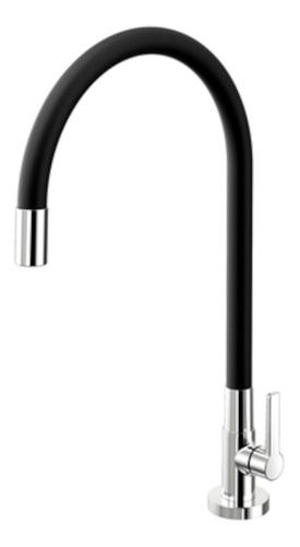 Torneira Cozinha Mesa Flexível Gourmet Preta Galiflex Docol