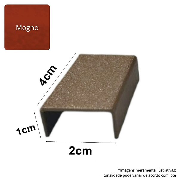 Luva Emenda 20x10mm Conexão Mata-Junta Canaleta Marrom Mogno