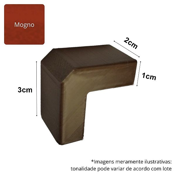 Cotovelo Joelho Externo 20x10mm Conexão Mata-Junta Canaleta Marrom Mogno