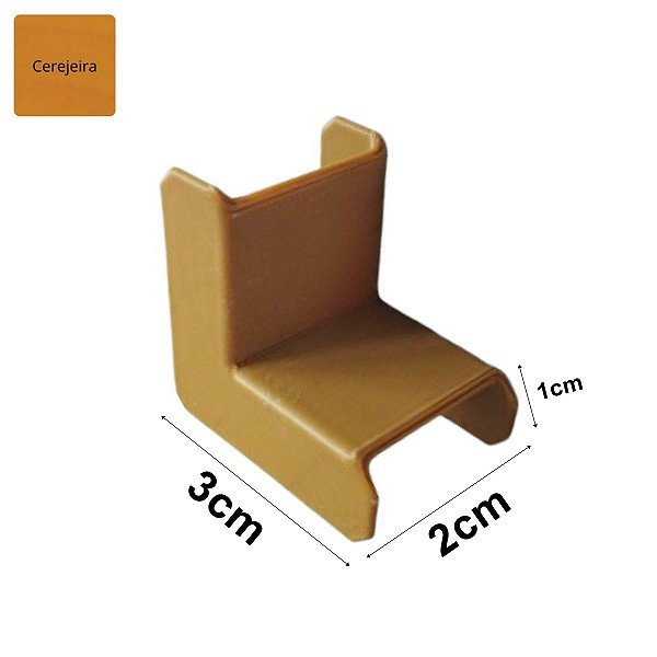 Cotovelo Joelho Interno 20x10mm Conexão Mata-Junta Canaleta Cerejeira