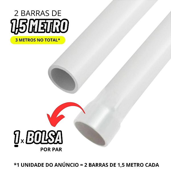 Tubo Eletroduto Condulete 3/4'' Branco 3 Metros (2x1,5m)