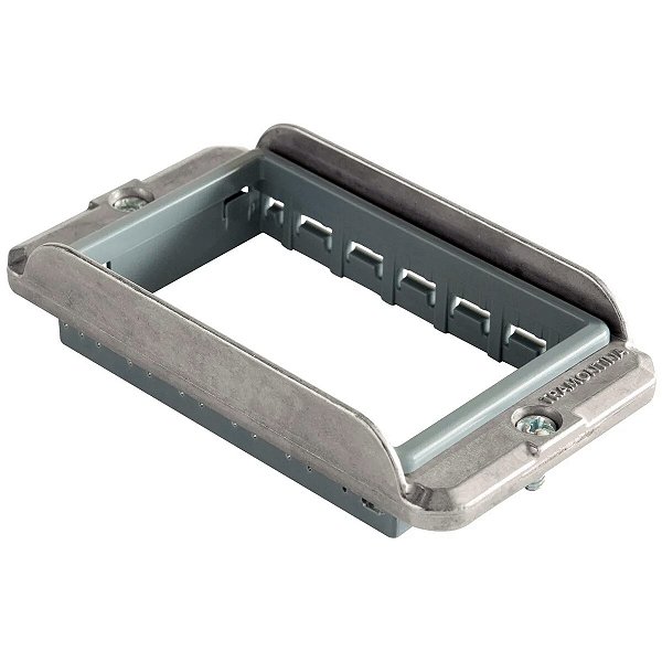 Placa 3 Módulos para Condulete Alumínio 3/4 Tramontina Liz Lux² Giz