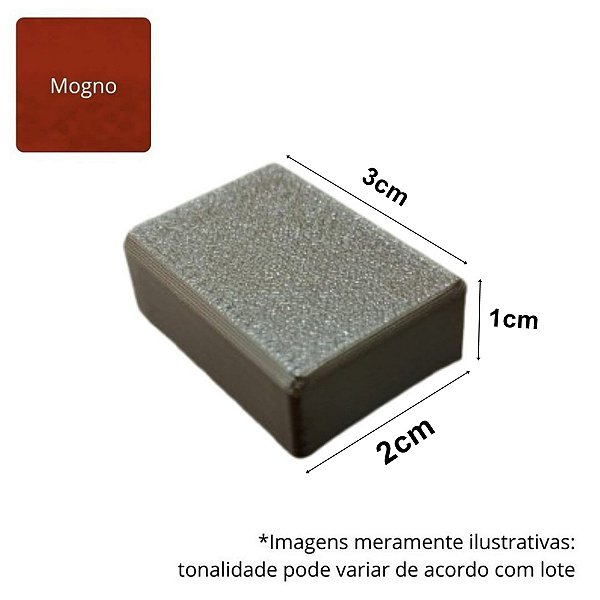 Luva de Ponta 20x10mm Conexão Mata-Junta Canaleta Marrom Mogno