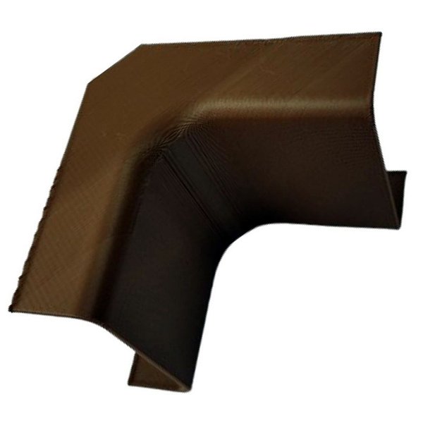Joelho Cotovelo Interno 50x20mm Conexão Mata-Junta Canaleta Marrom Mogno