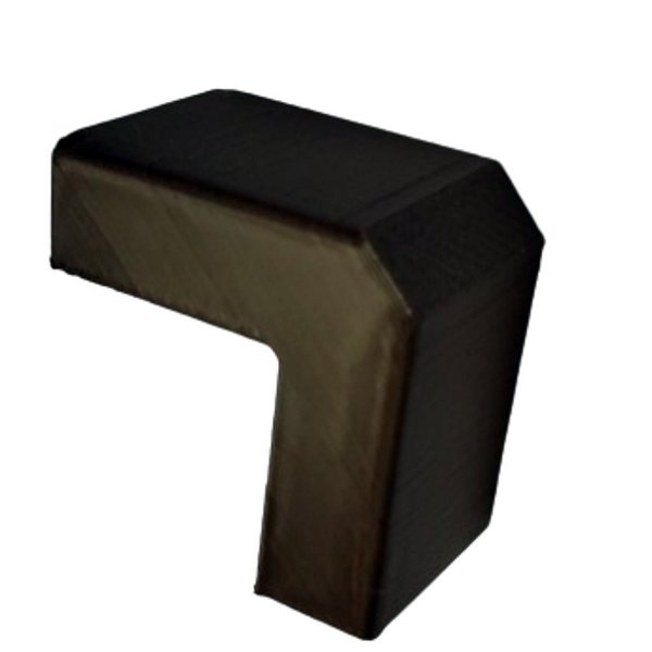 Joelho Cotovelo Externo 50x20mm Conexão Mata-Junta Canaleta Marrom Mogno