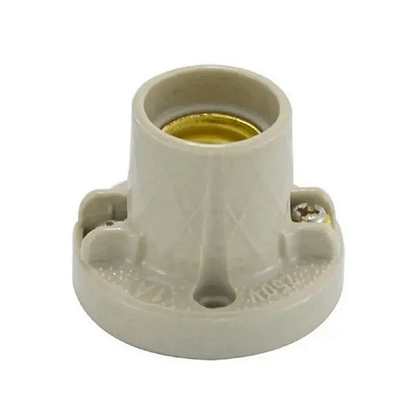 Isolador Receptáculo Porta-Lâmpadas E14 de 4A e 250V Porcelana Germer
