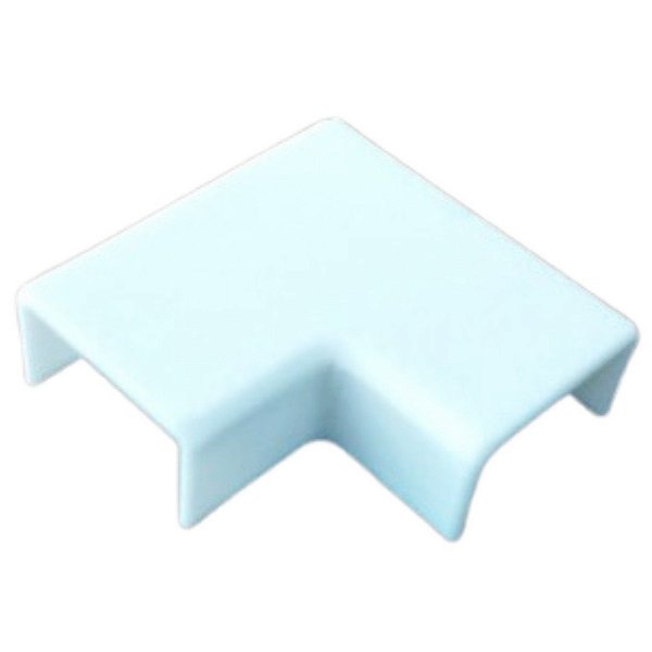 Cotovelo Joelho Plano Curva 90º 10x8mm Conexão Mata-Junta Canaleta Branca