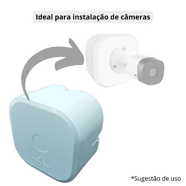 Caixa Plástica Box 85mm Proteção Telecom e Cabos Elétricos Maxxbox Branca