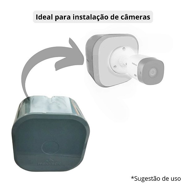Caixa Plástica Box 85mm Proteção Telecom e Cabos Elétricos Maxxbox Cinza