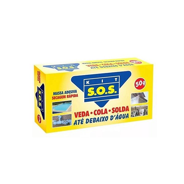 Massa Adesiva Cola Epóxi Até Debaixo d'Água 50g Secagem Rápida