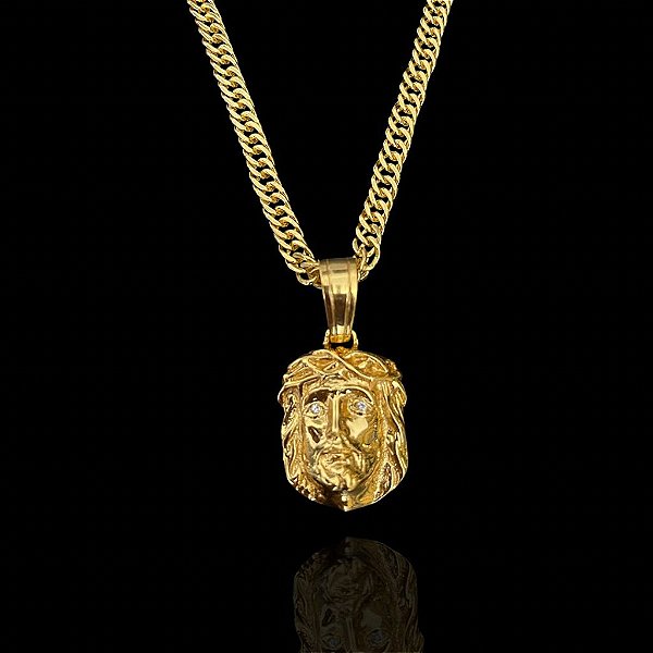 PINGENTE FACE DE CRISTO M (15g-  4x3cm)