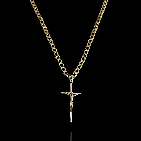 PINGENTE CRUCIFIXO P.( 2G- 2x3,5cm) - BANHO DE OURO 18k