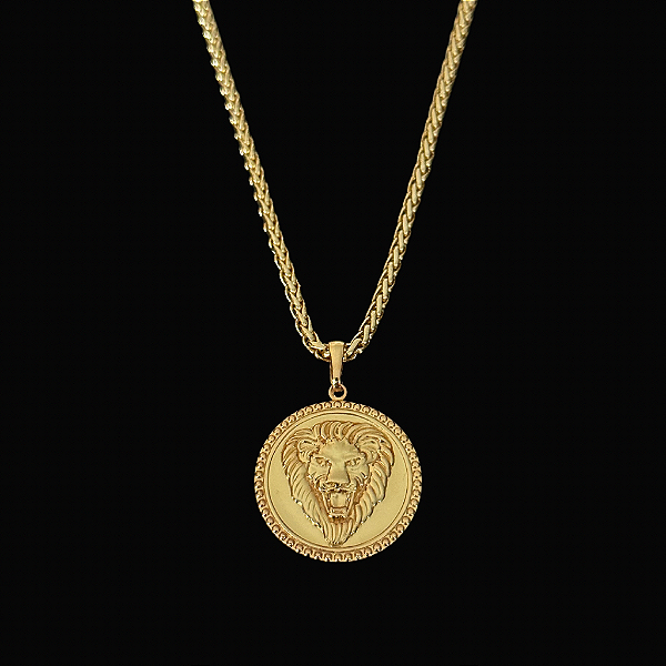 PINGENTE LEÃO  M ( 2.5x2.5cm) - BANHO DE OURO 18K