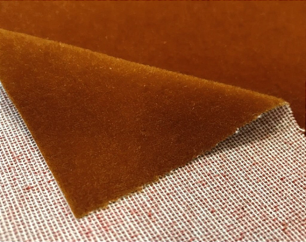 Veludo Flocado Embalagem e Decoração - Caramelo