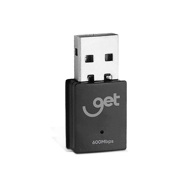 Adaptador Wi-Fi USB Get 2.4GHz e 5GHz 600Mbps