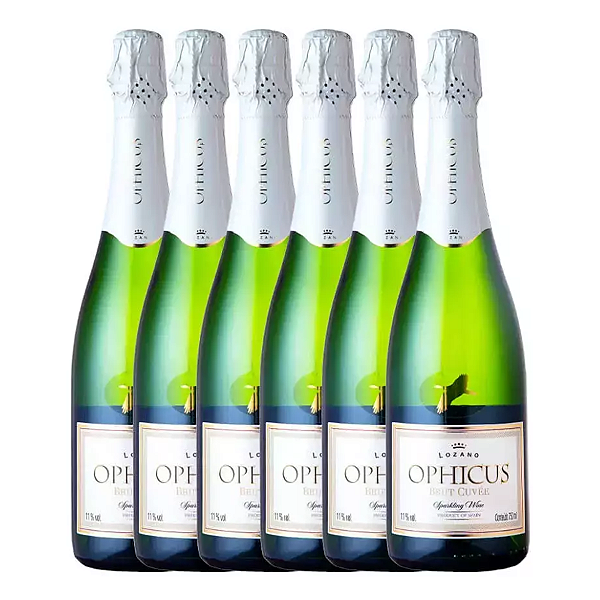 Kit Espumante Lozano Ophicus Brut Branco - 6 garrafas