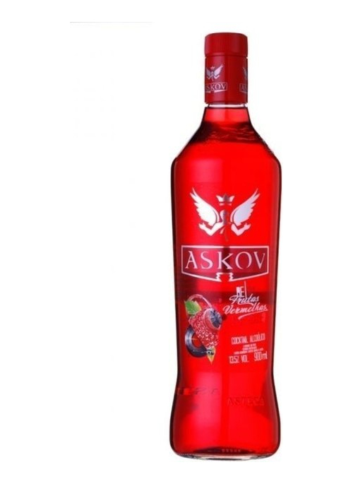 VODKA  ASKOV FRUTAS VERMELHAS 900ML