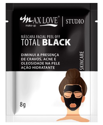 Máscara Facial Peel Off Total Black Max Love