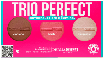 Trio Perfect Contorno, Blush e Iluminador Dermachem