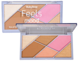 Paleta de Bronzer, Blush e Iluminador Ruby Rose