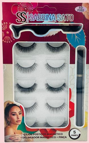 Cílios Postiços Magnéticos c/ Delineador Sabrina Sato
