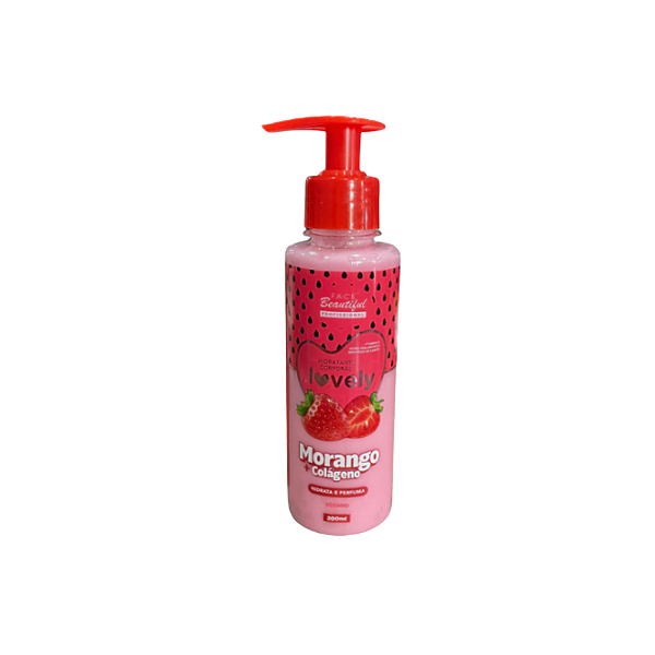 Hidratante Corporal Lovely Face Beautiful Morango