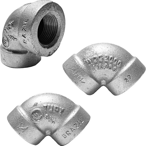 COTOVELO 3/4 NPT PRETO - 300LBS