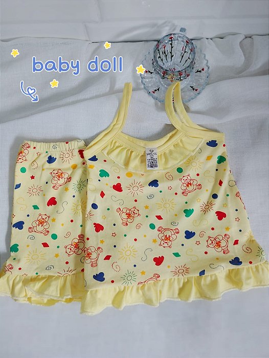 Pijama de algodão ( baby Doll)