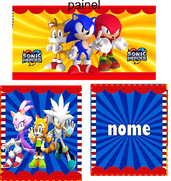 kit festa decoração Sonic