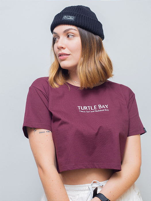 Cropped Basic Bordô