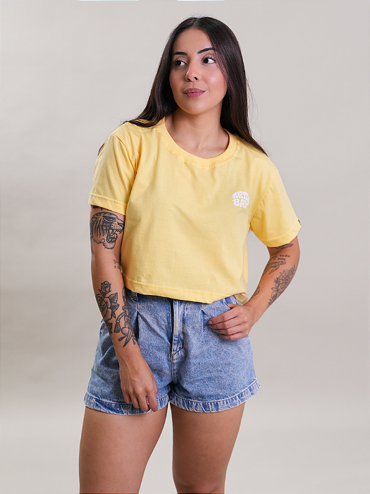 Cropped Turtle Class Amarelo