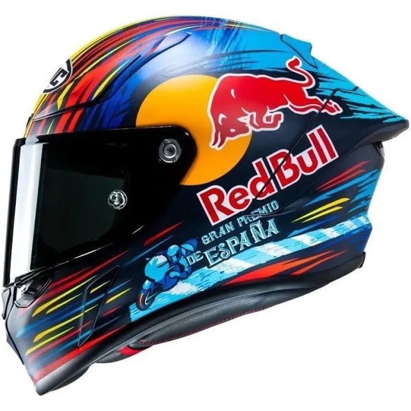 Capacete HJC RPHA 1 Red Bull Jerez - Azul/Amarelo/Vermelho (Tri-Composto)