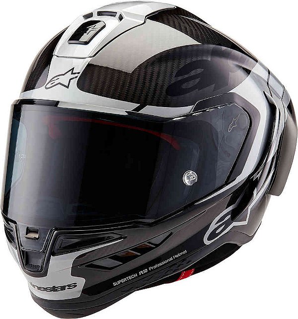 Capacete Alpinestars Supertech R10 Element Carbon - Preto/Branco