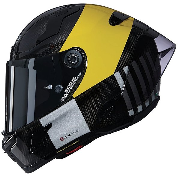 Capacete Nolan X-804 RS Ultra Carbon Combo Gara Carbono / Amarelo / Preto