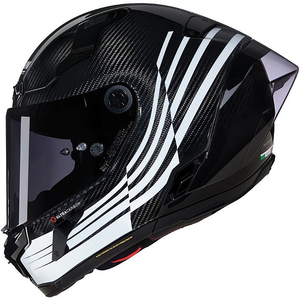 Capacete Nolan X-804 RS Ultra Carbono Asa de Carbono / Branco / Preto