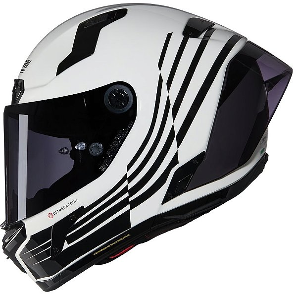 Capacete NOLAN X-804 RS Ultra Carbon Ala Branco / Preto