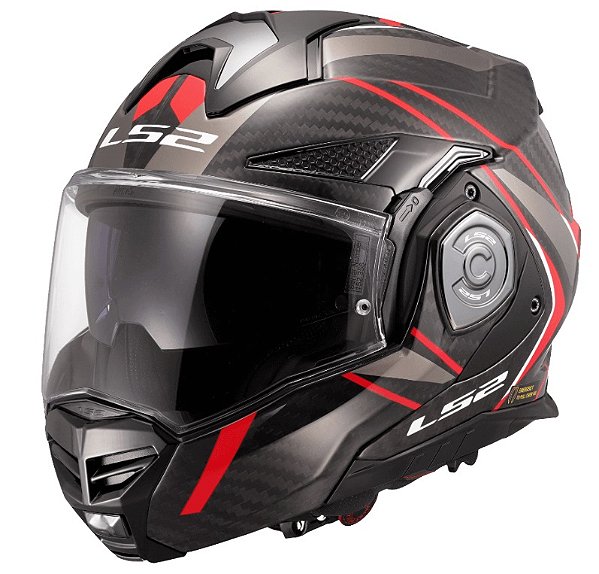 LS2 FF901 Capacete Advant X Carbon Future II Vermelho
