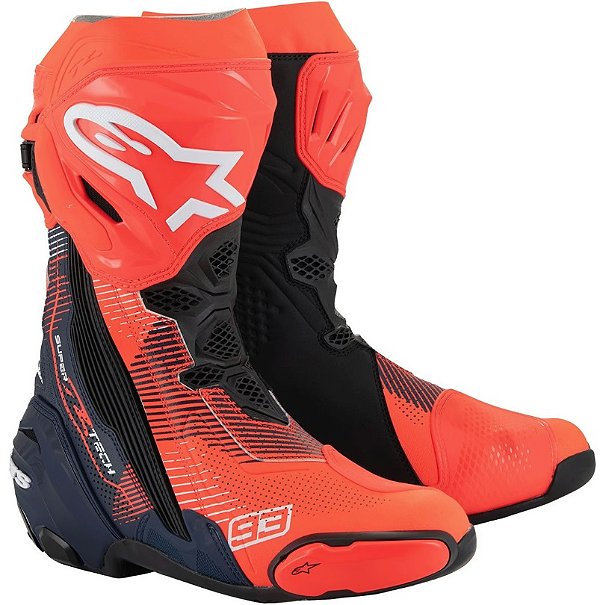 Botas ALPINESTARS Supertech R Vented MM93 LE Vermelho/Azul/Preto