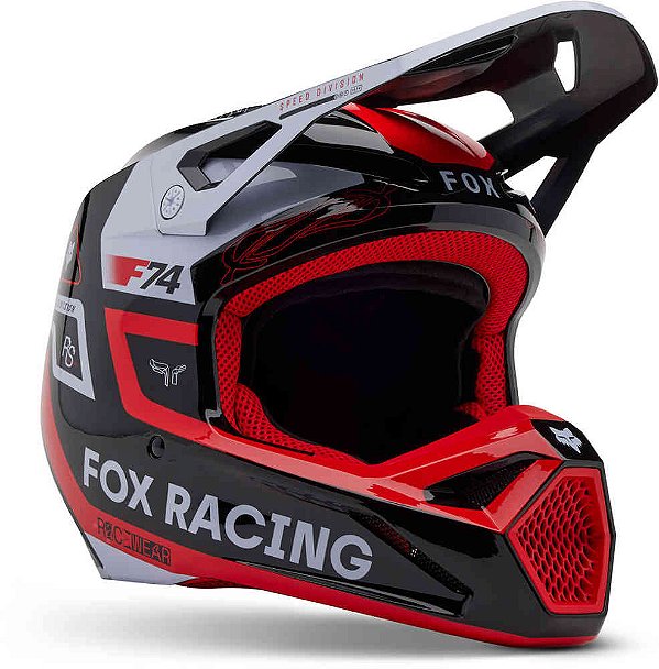 Capacete FOX V1 Race Spec MIPS - Vermelho