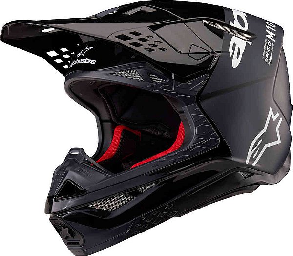 Capacete de Motocross Alpinestars Supertech S-M10 Flood 2024 - Preto